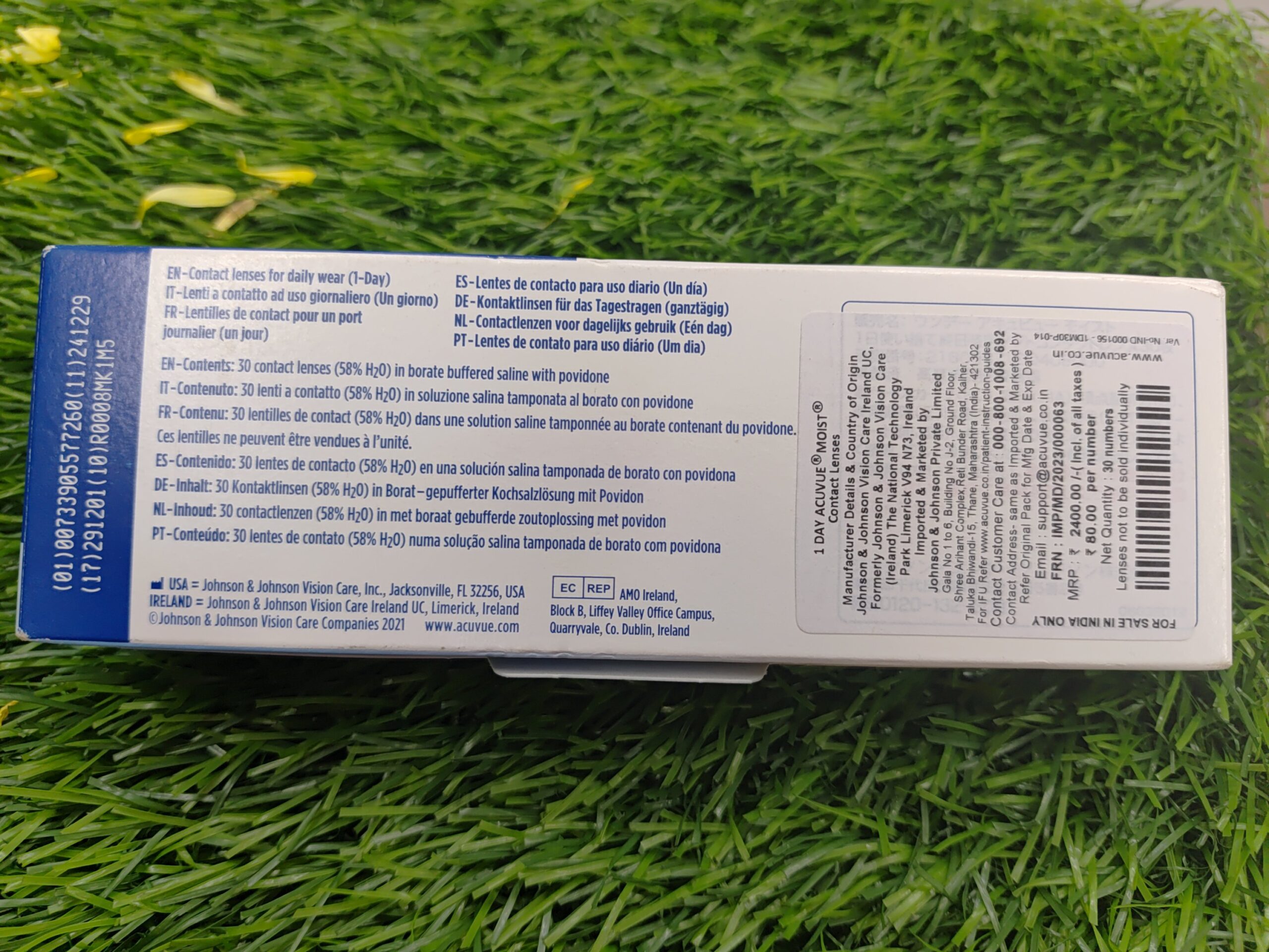 1 DAY ACUVUE MOIST 30 LENS PACK CONTACT LENS - Image 2